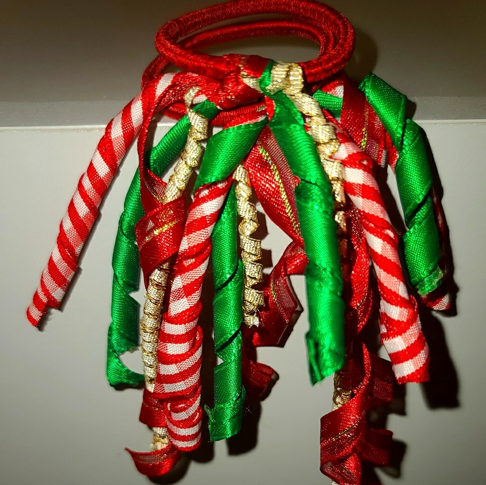Festive Christmas girls  ponytail holder